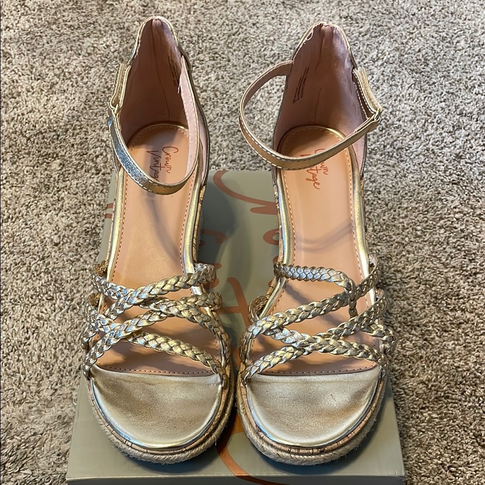Caparros Women's Gold Strappy Heels